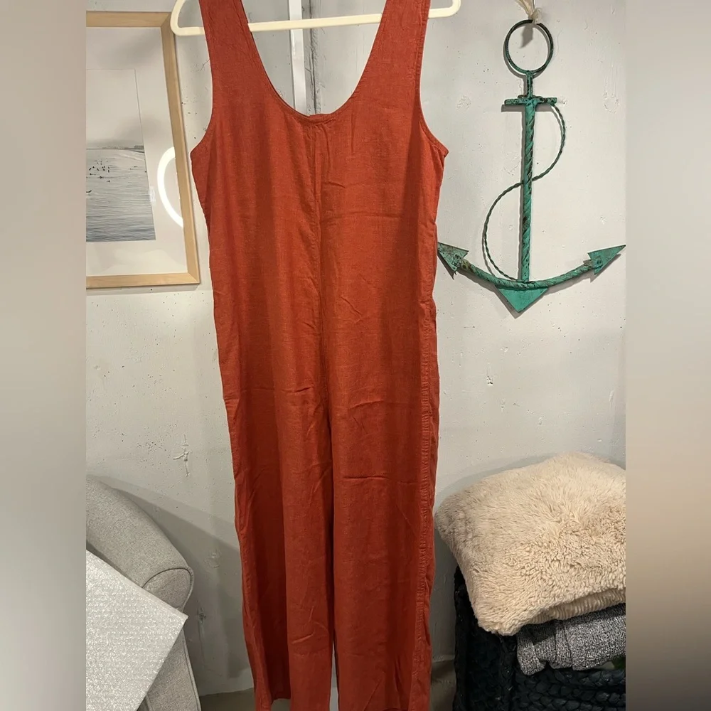 Marine Layer Sydney Button Front Jumpsuit - S - Picture 7 of 10